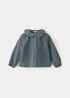 Check cotton shirt — Petrol Blue 2