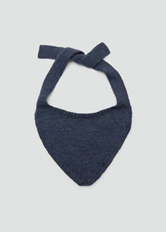 Knitted bib — Petrol Blue 1