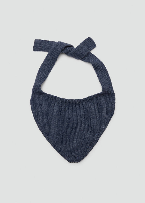 Knitted bib — Petrol Blue
