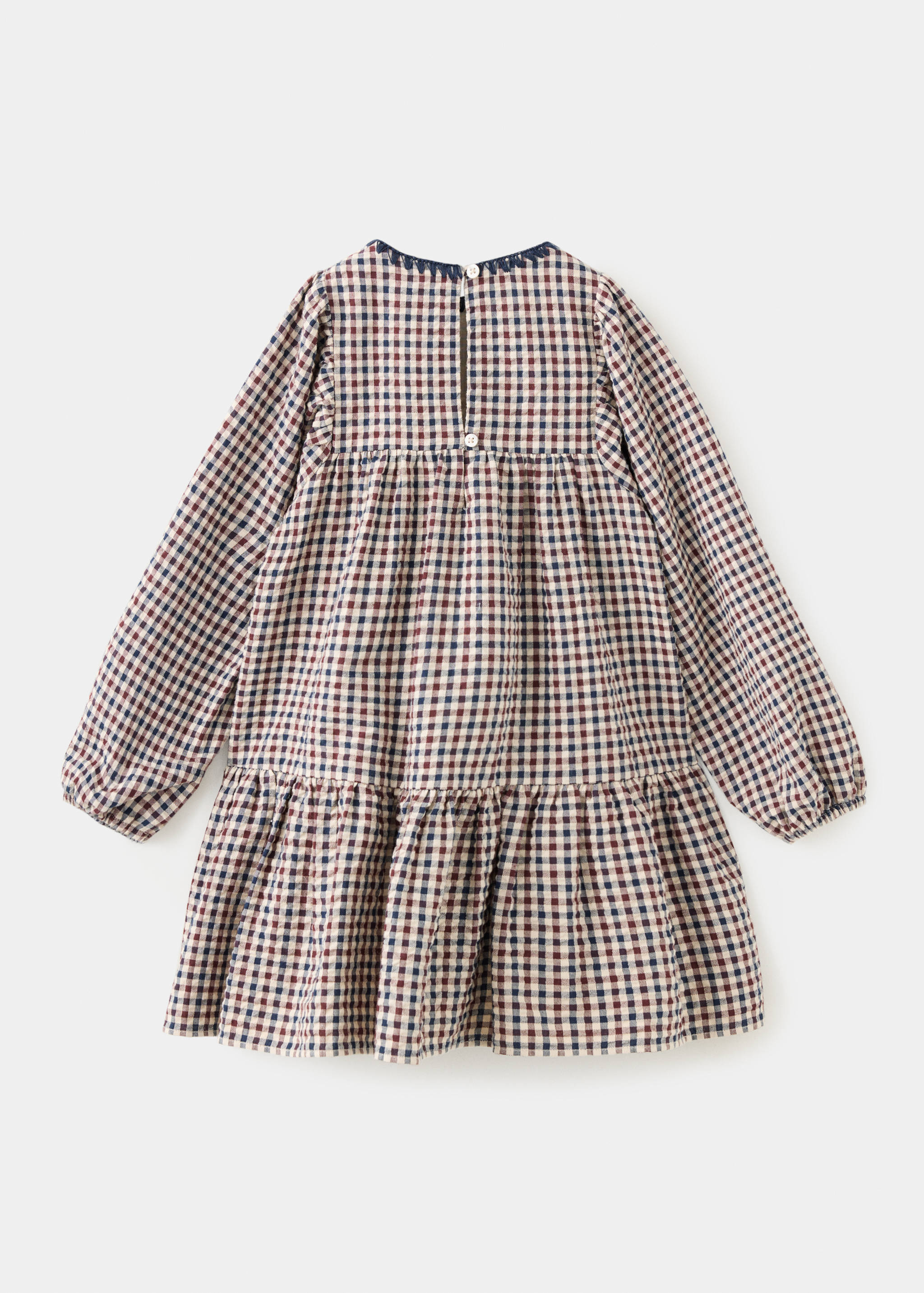 Printed gingham cotton dress - Reverse of the article