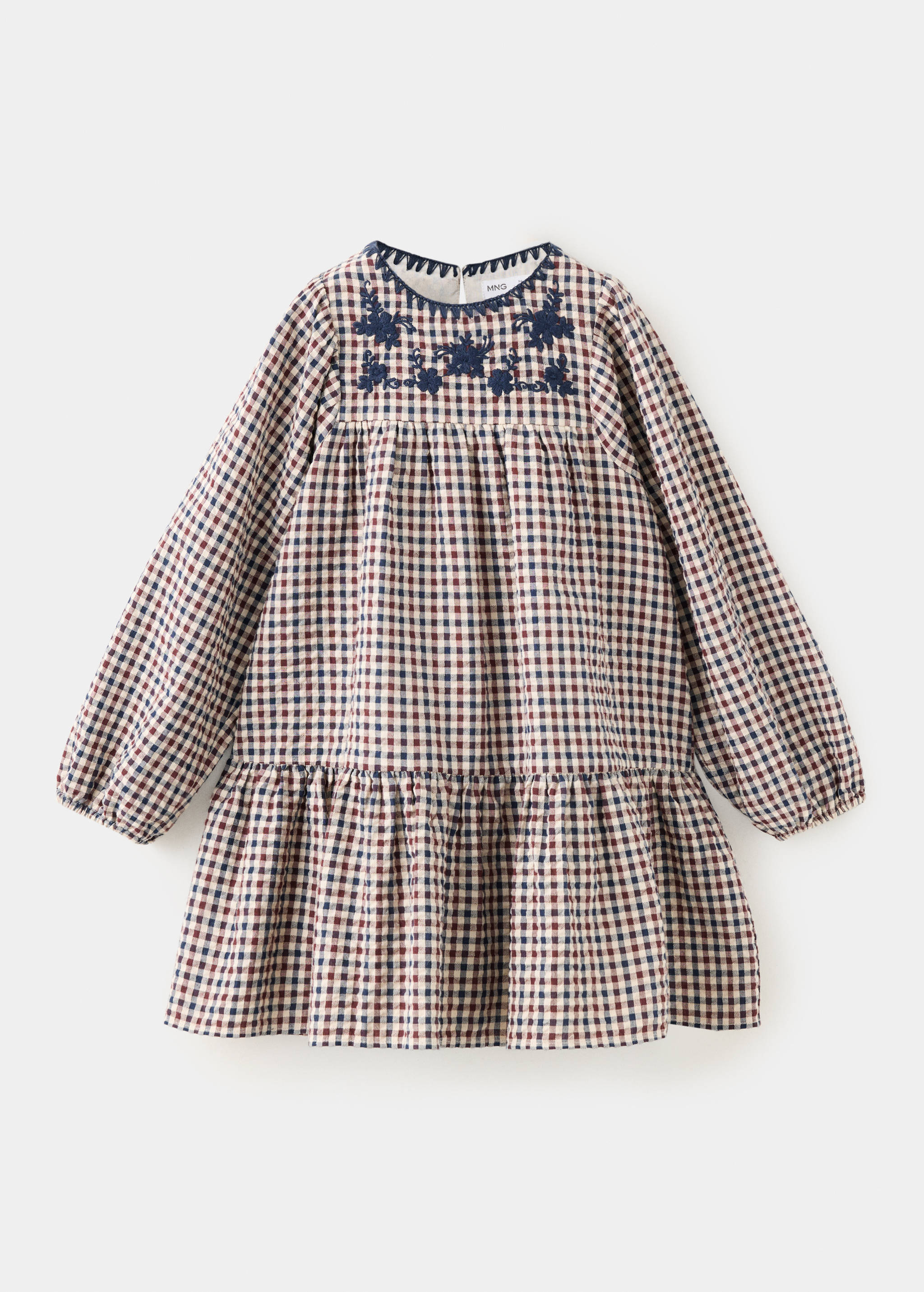 Printed gingham cotton dress - Article without model