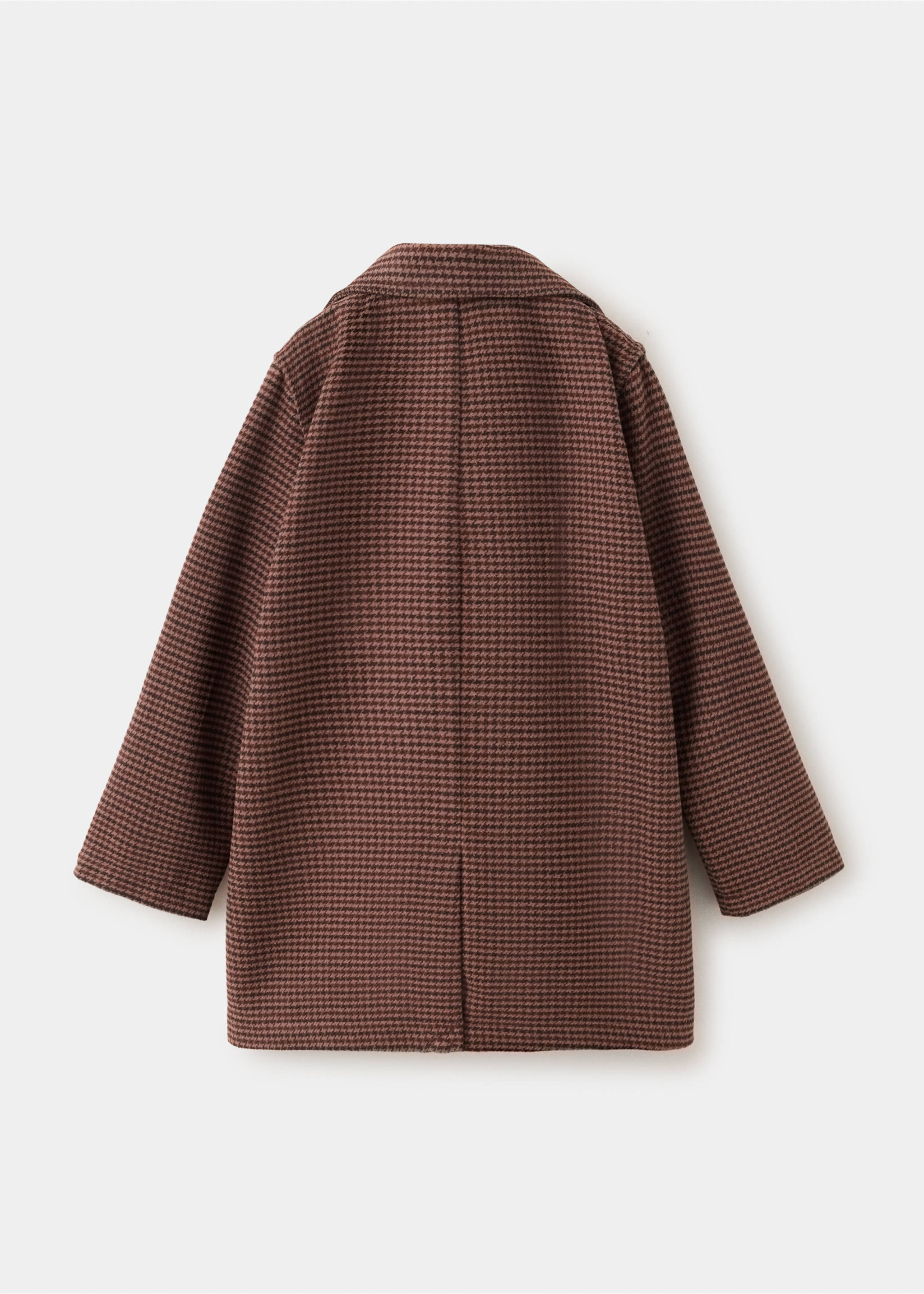 Houndstooth coat - Reverse of the article, Brown. Ref: 37096346-00.
