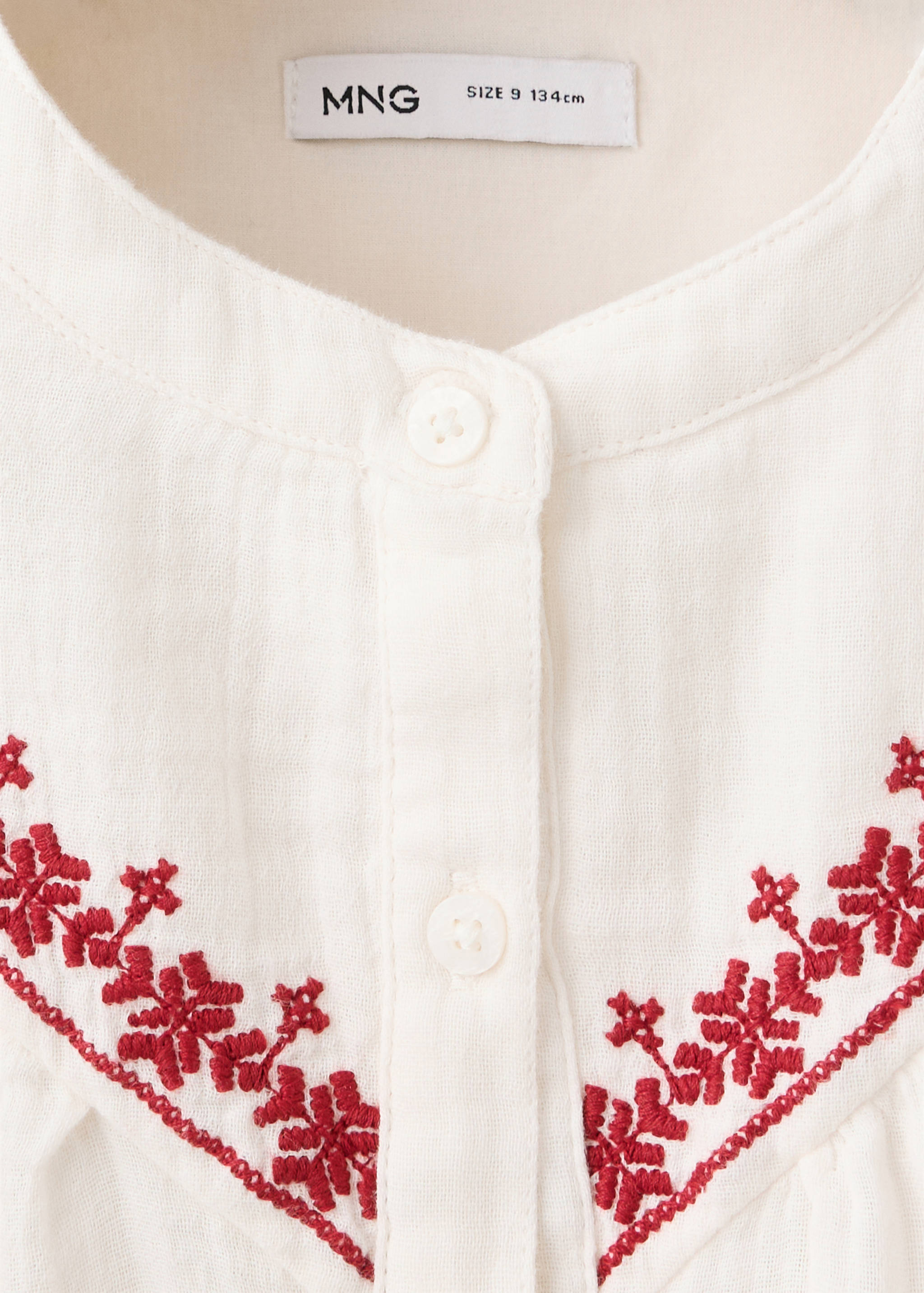 Cotton shirt with embroidered details - Details of the article 8