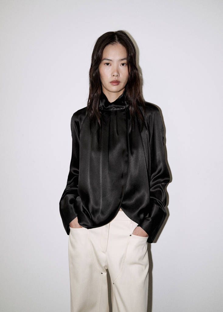 100% Silk Blouse With Slit