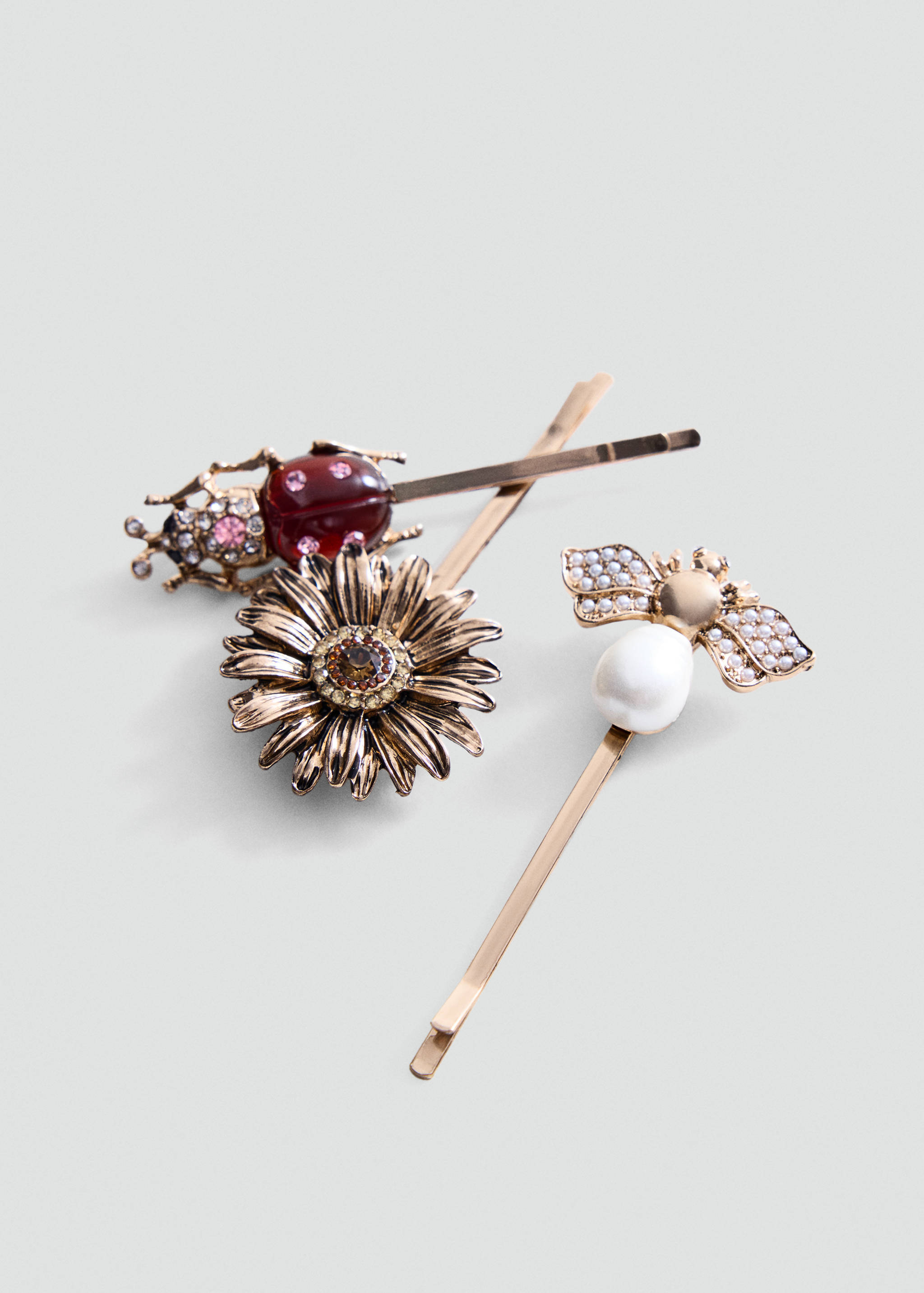 Set of 3 embellished hairpins - Details of the article 1