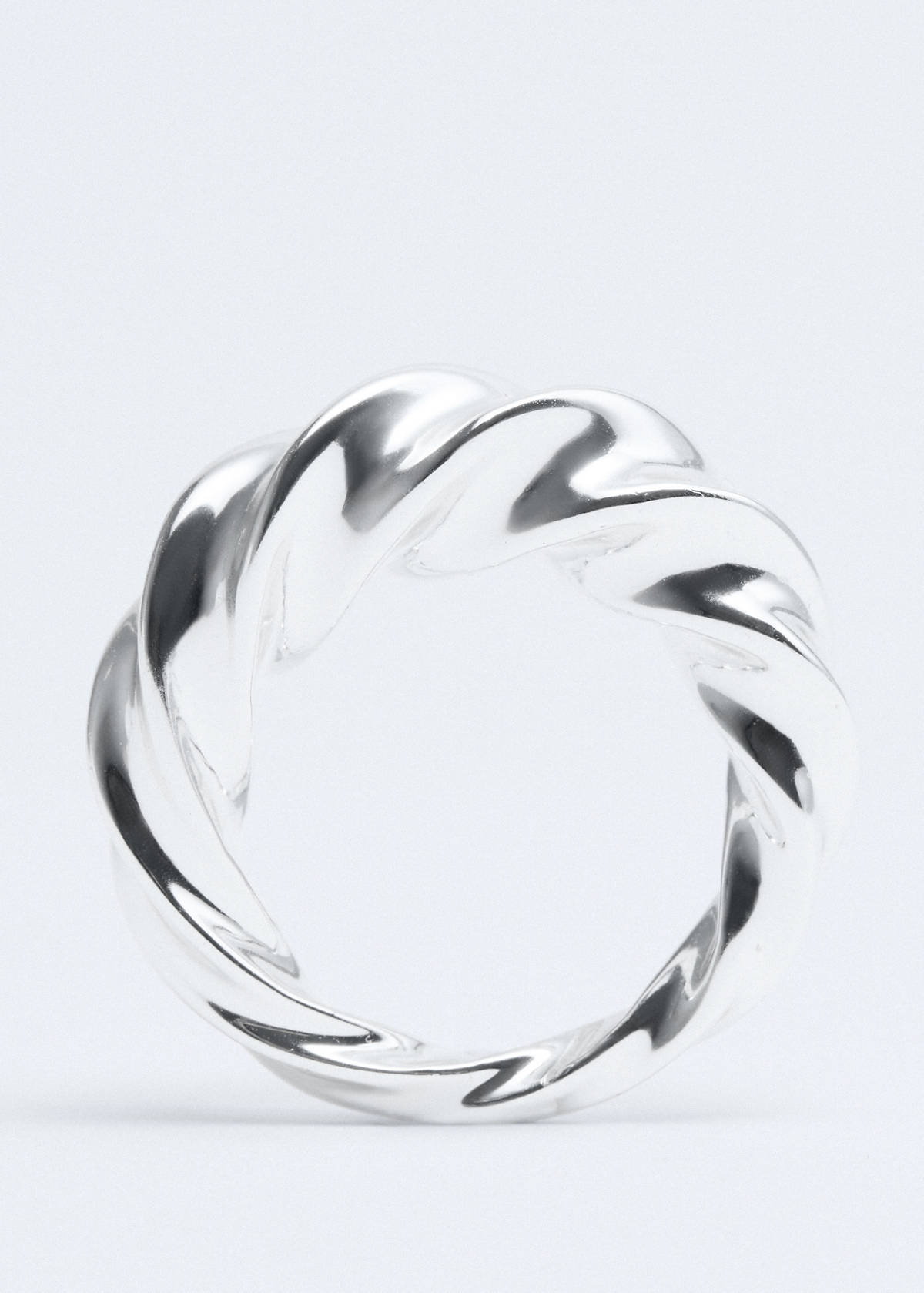 Pack of 3 irregularly shaped rings — Silver
