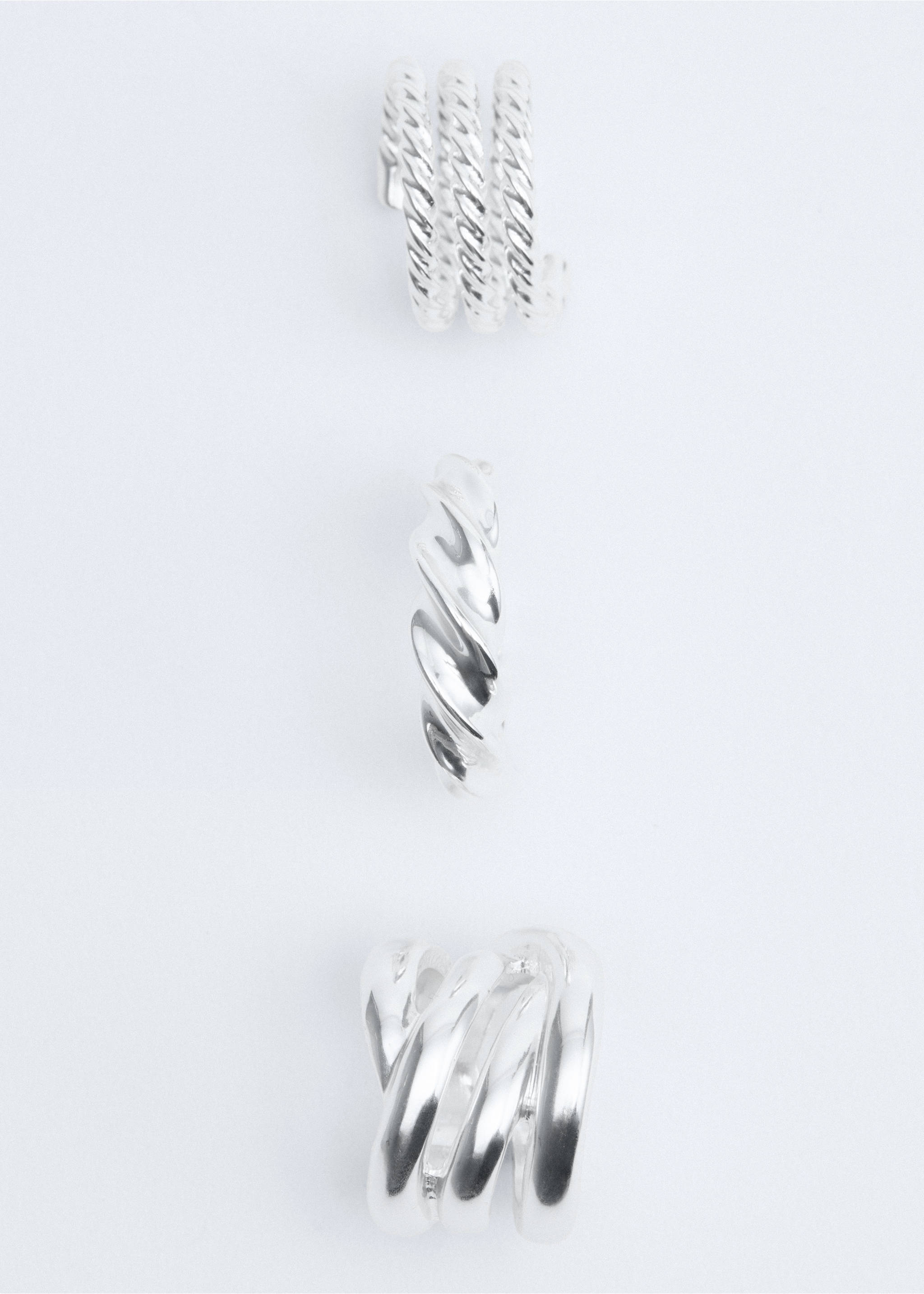 Lot de 3 bagues irrégulières - Détail de l'article 3, Argent. Ref: 37096360-00.