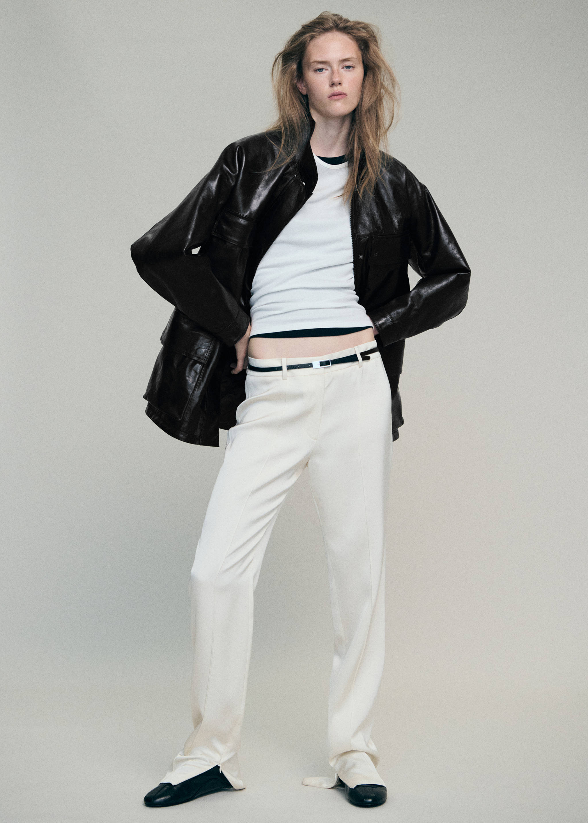 Parka en cuir poches - Détail de l'article 1