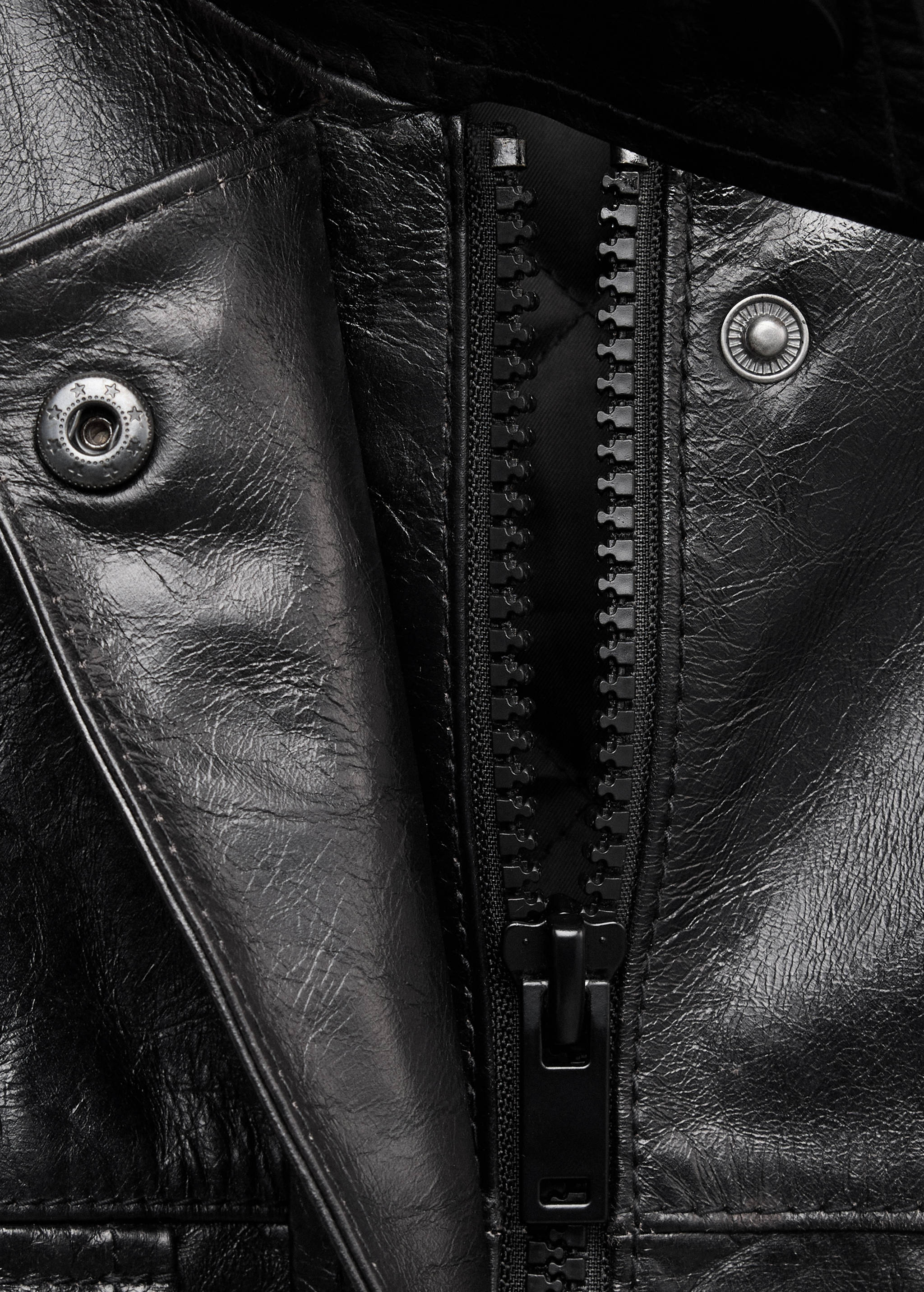 Parka en cuir poches - Détail de l'article 8