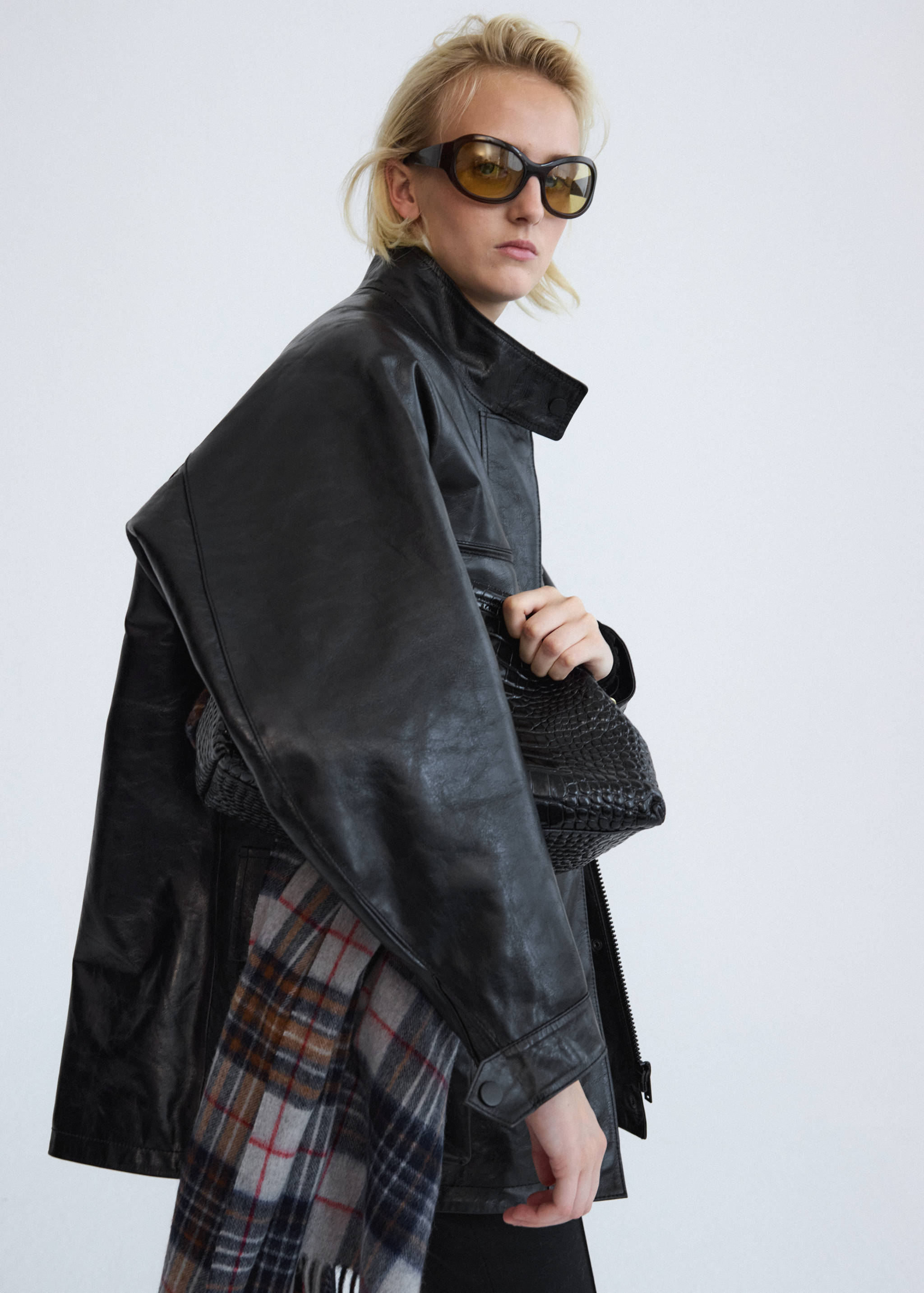 Parka cuir oversize avec poches - Détail de l'article 2