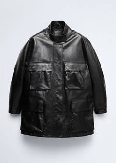 Oversized faux-fur parka with pockets — Black 6