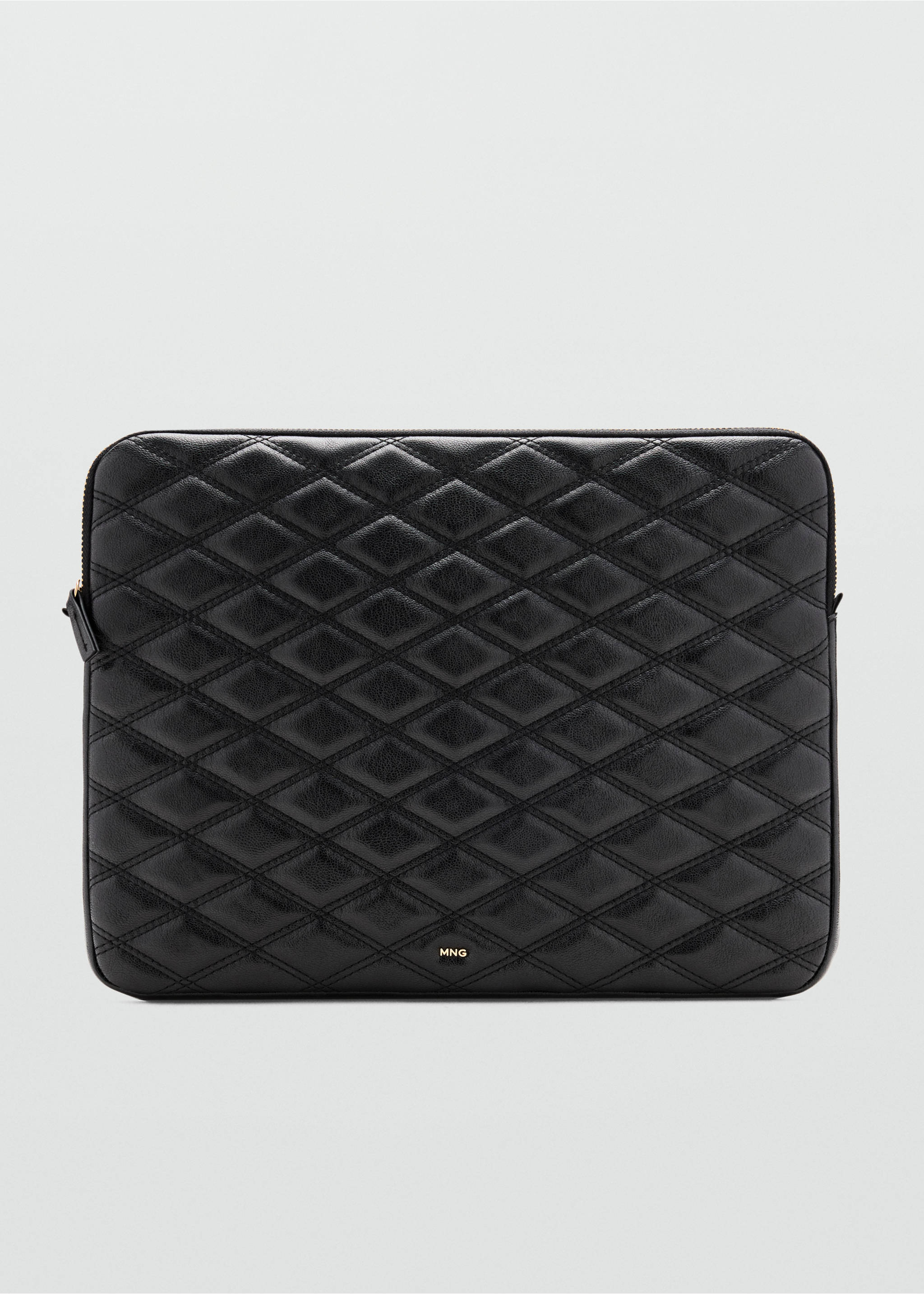Leather-effect padded case - Article without model, Black. Ref: 37096365-00.