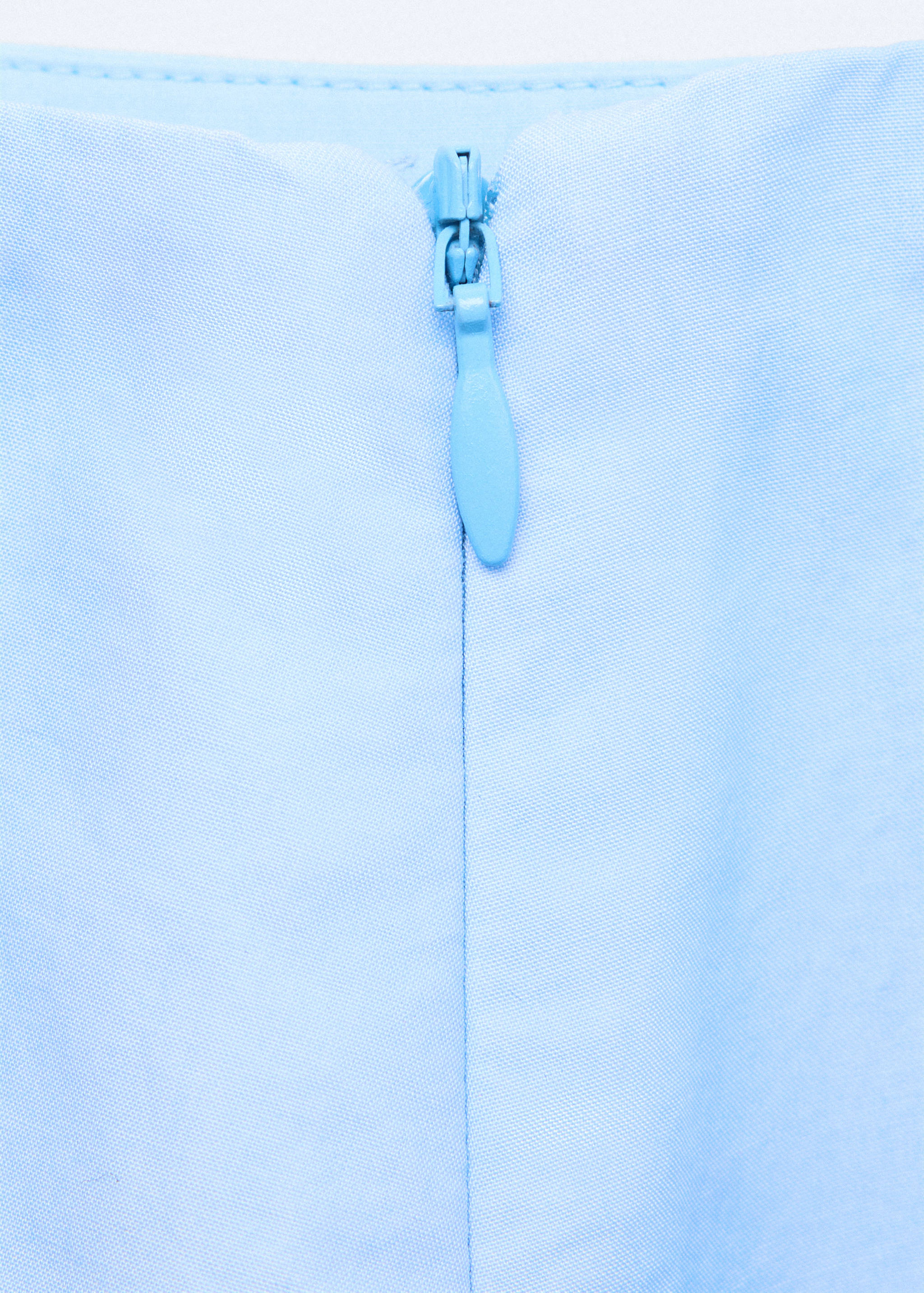 Poplin skirt with an asymmetric hem - Details of the article 0