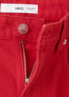 Straight cotton jeans — Red 6