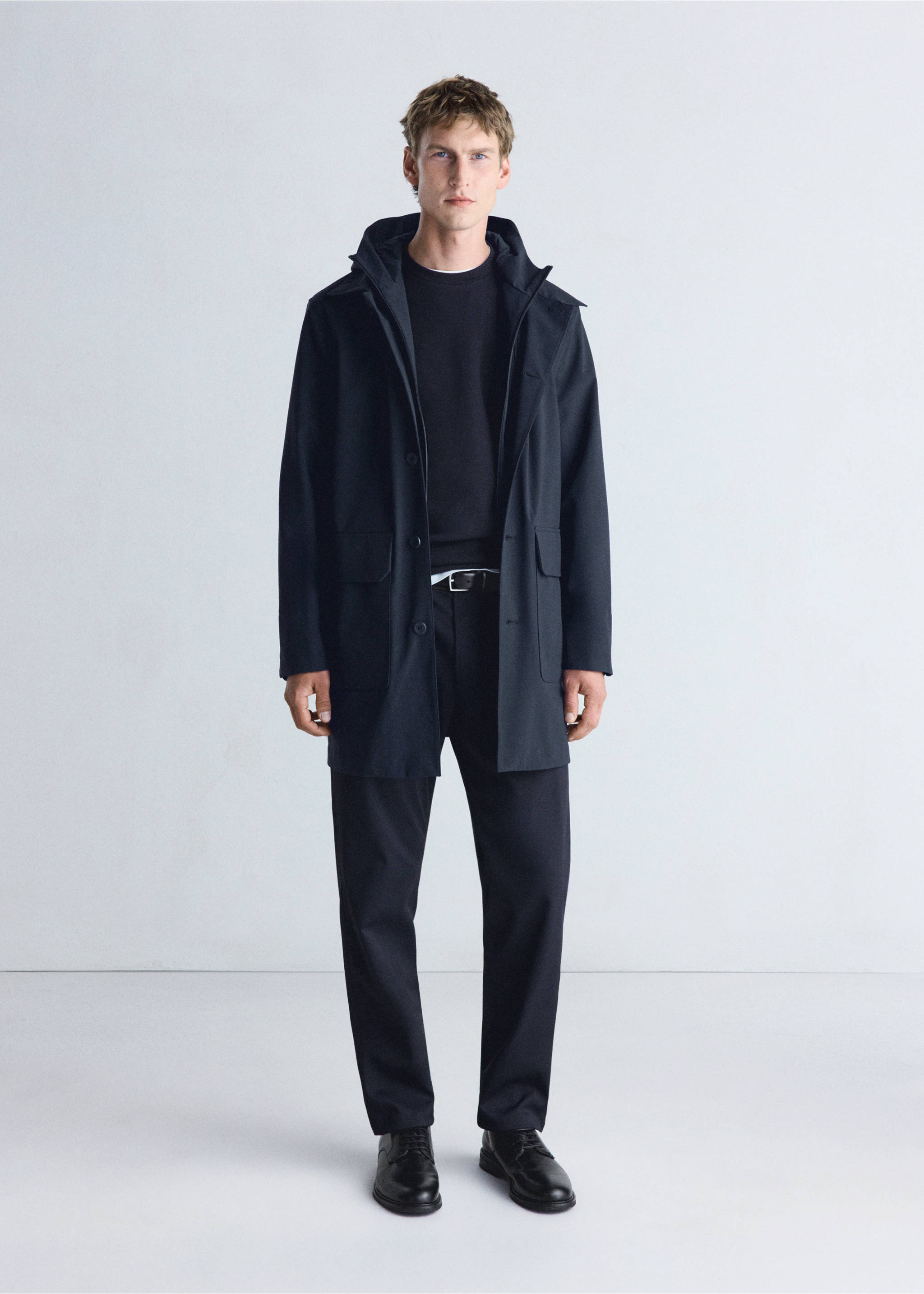 Thermolite® waterproof parka with pockets - General plane, Night Blue. Ref: 37096721-00.