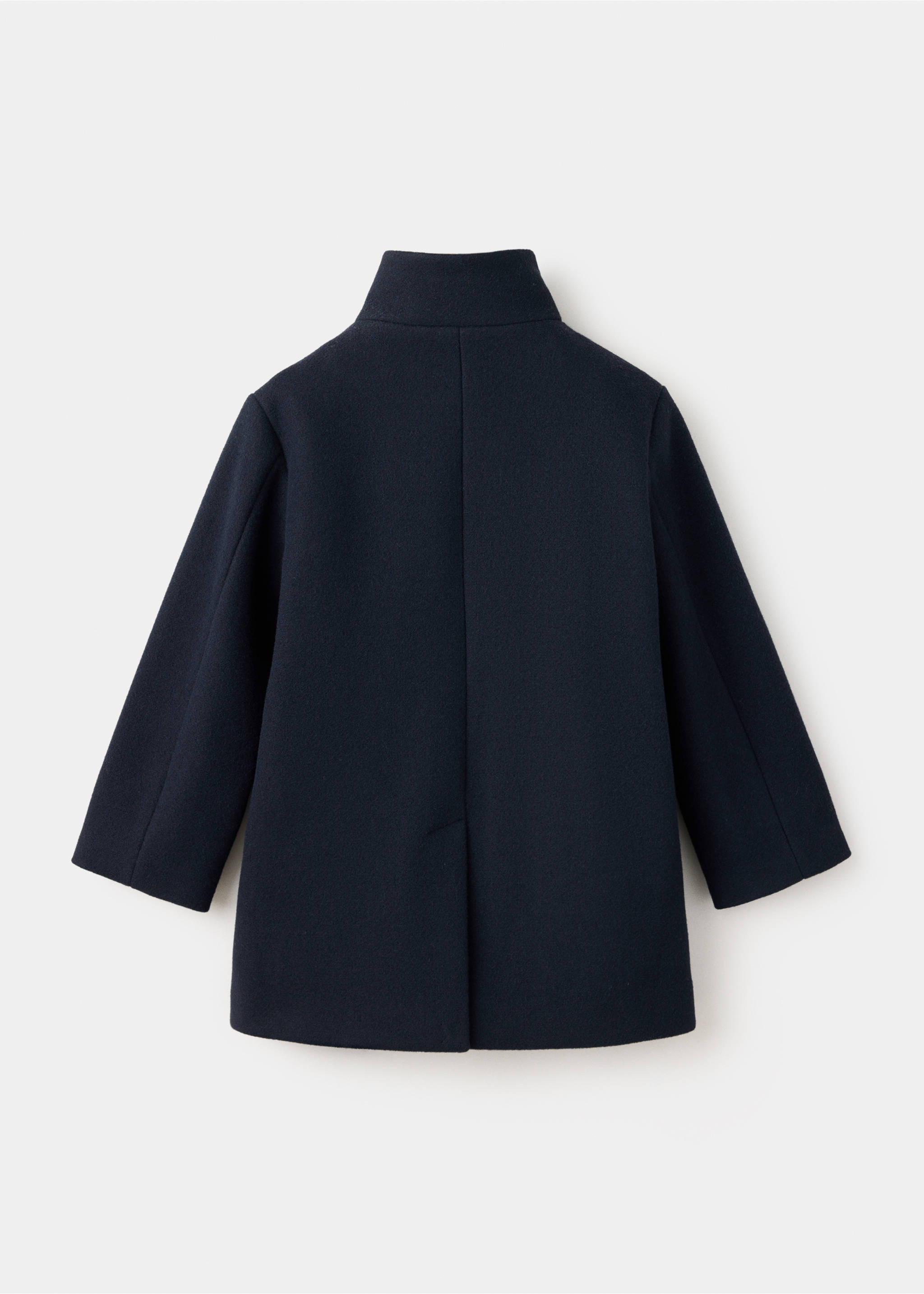 Long cloth coat - Reverse of the article, Navy. Ref: 37096724-00.