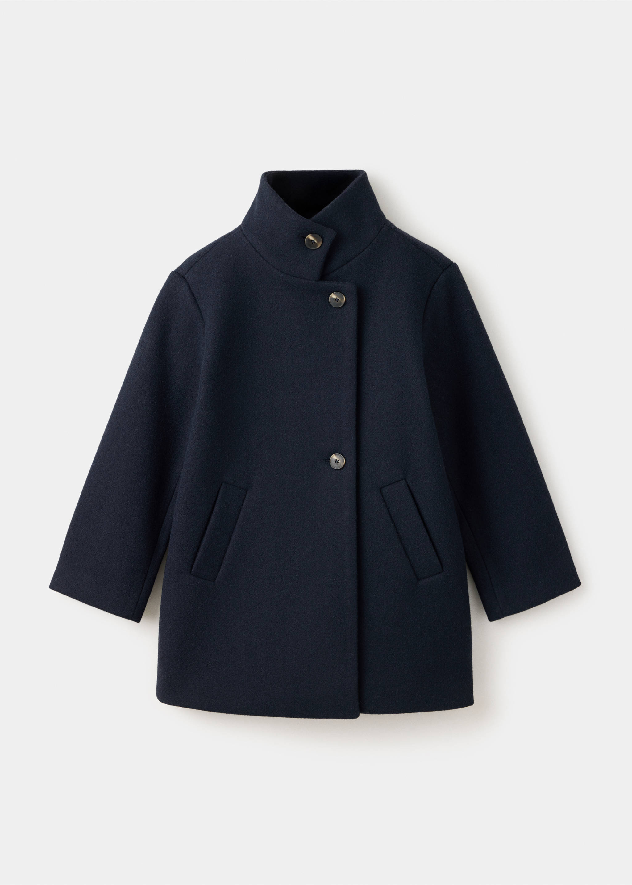 Long cloth coat - Article without model, Navy. Ref: 37096724-00.