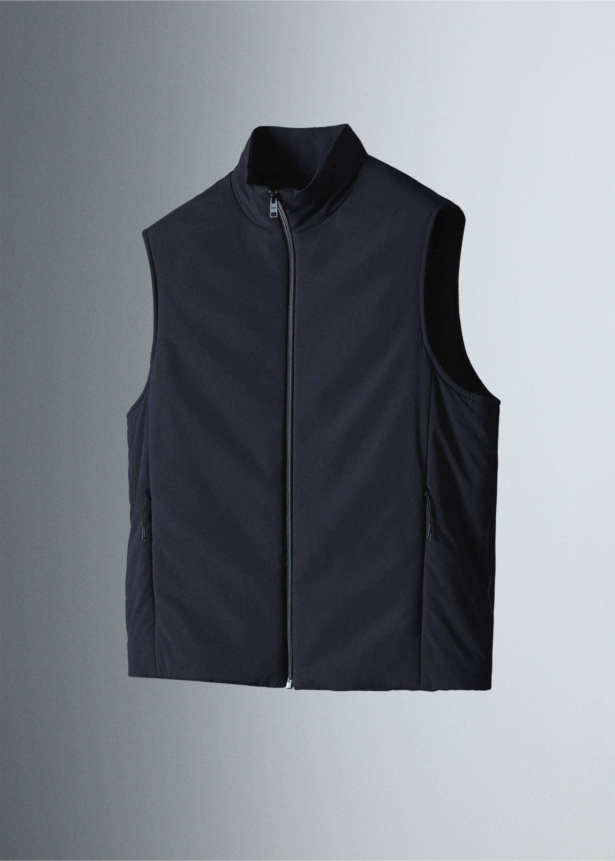 Thermolite® zip-up gilet - Details of the article 5, Navy. Ref: 37096726-00.
