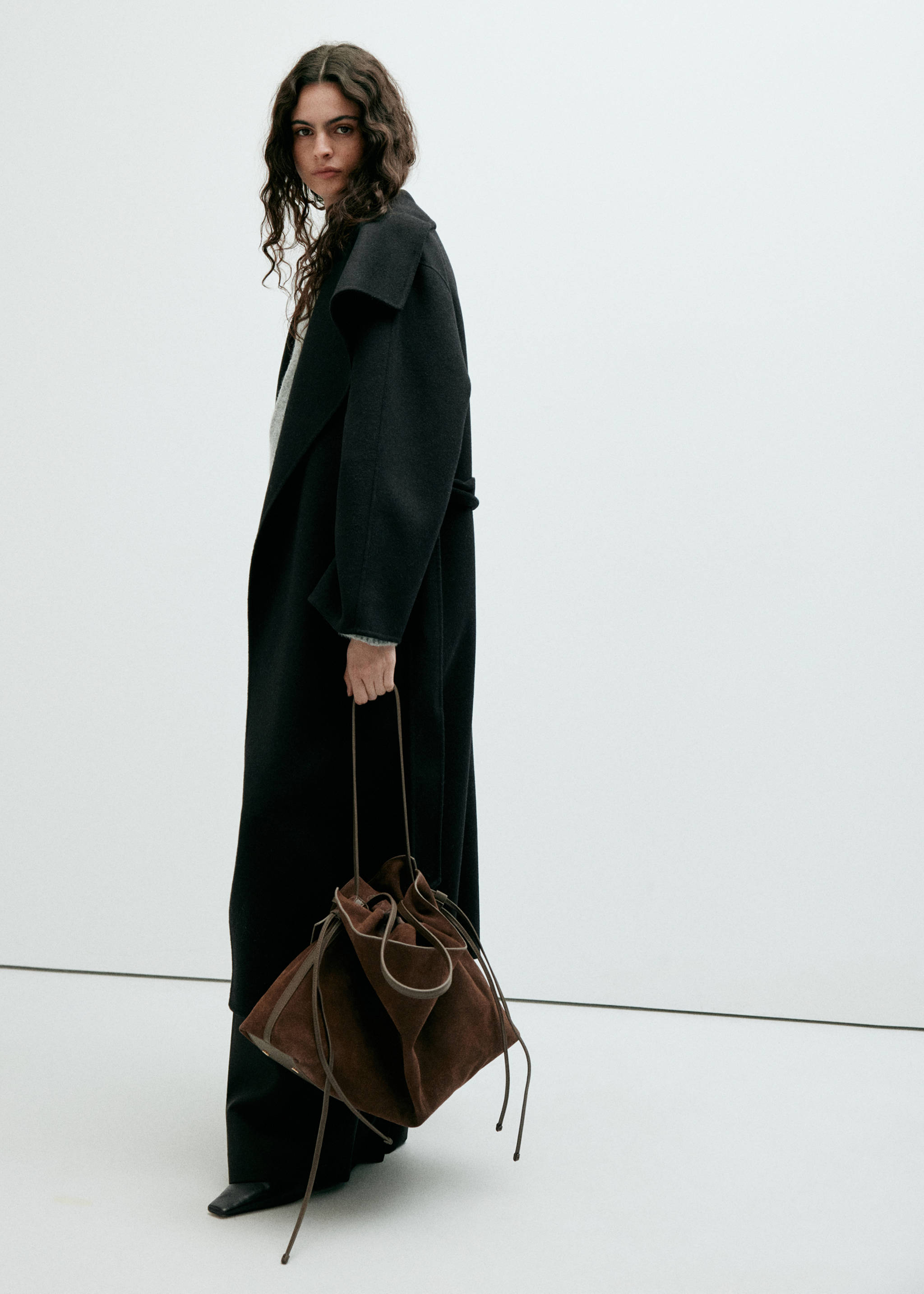 Manteau laine fait à la main ceinture - Détail de l'article 1
