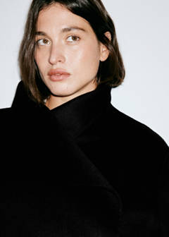 Handmade wool coat with belt — Black 6