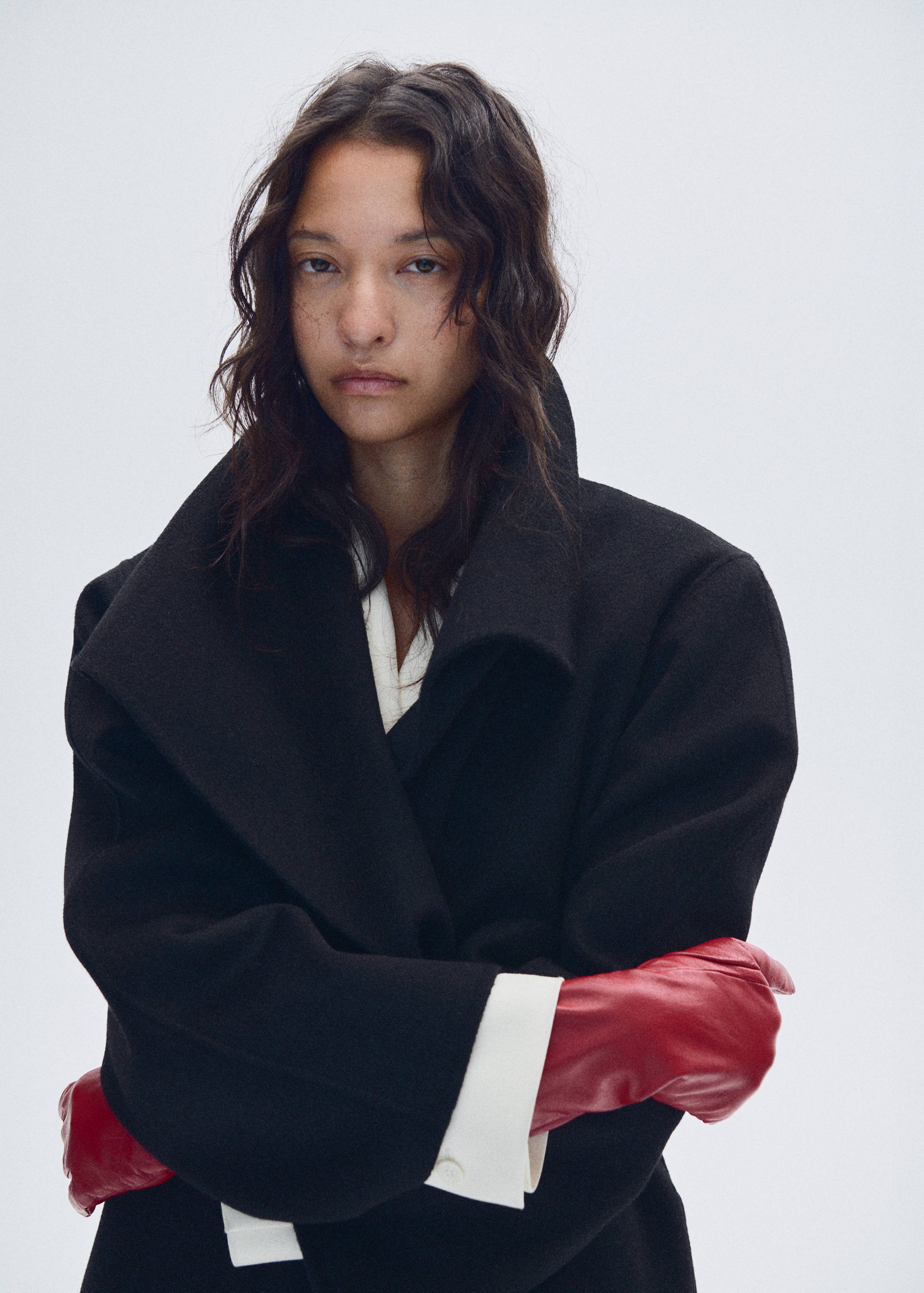 Manteau laine fait à la main ceinture - Détail de l'article 1