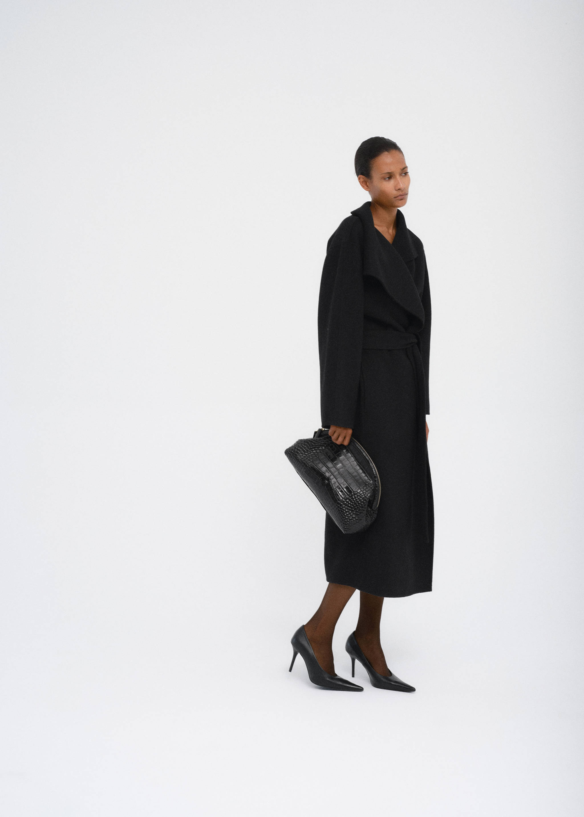 Manteau laine fait à la main ceinture - Détail de l'article 1