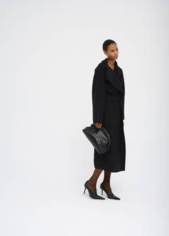 Handmade wool coat with belt — Black 19