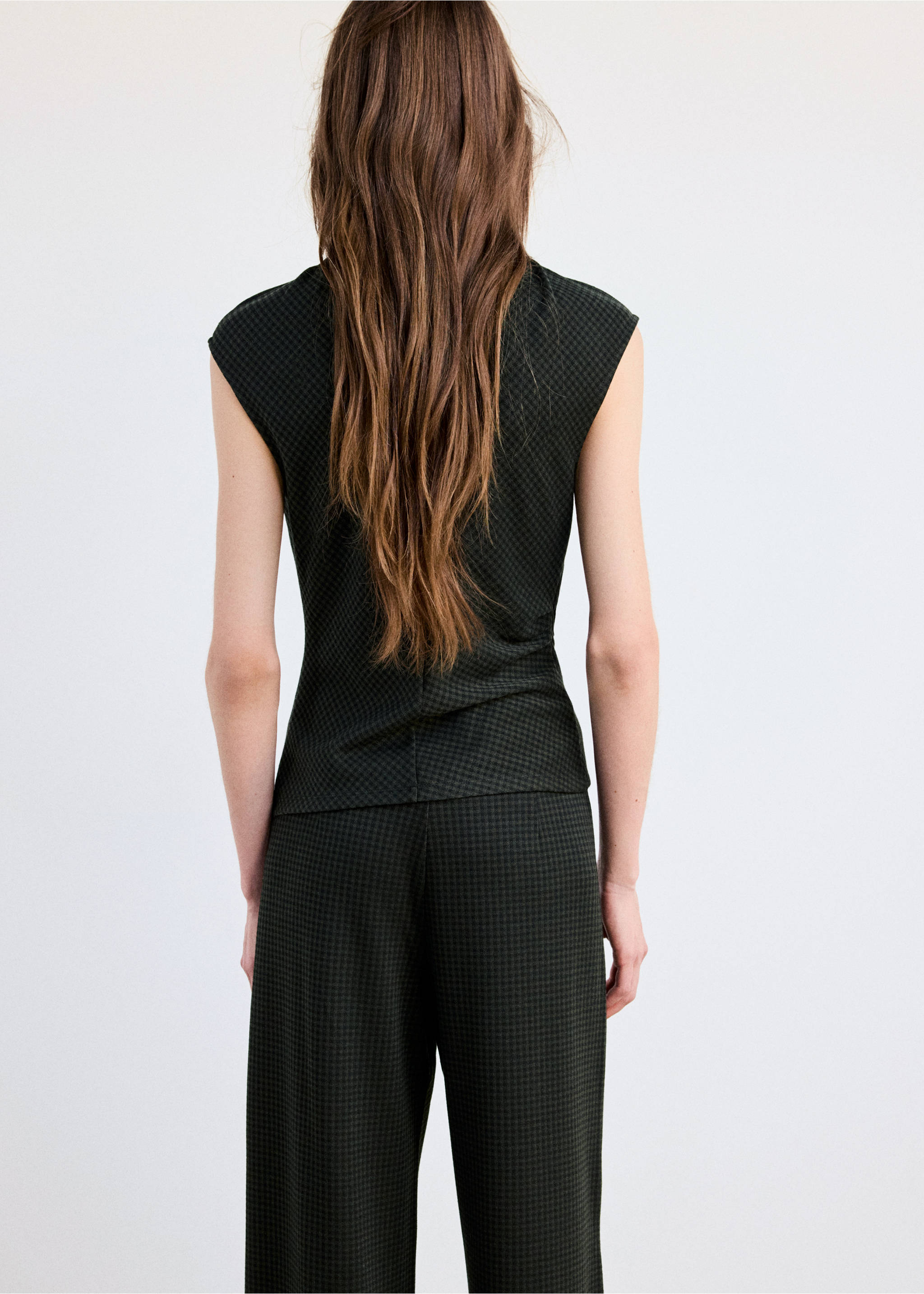 Check top with side gathering - Reverse of the article, Green. Ref: 37096730-00.