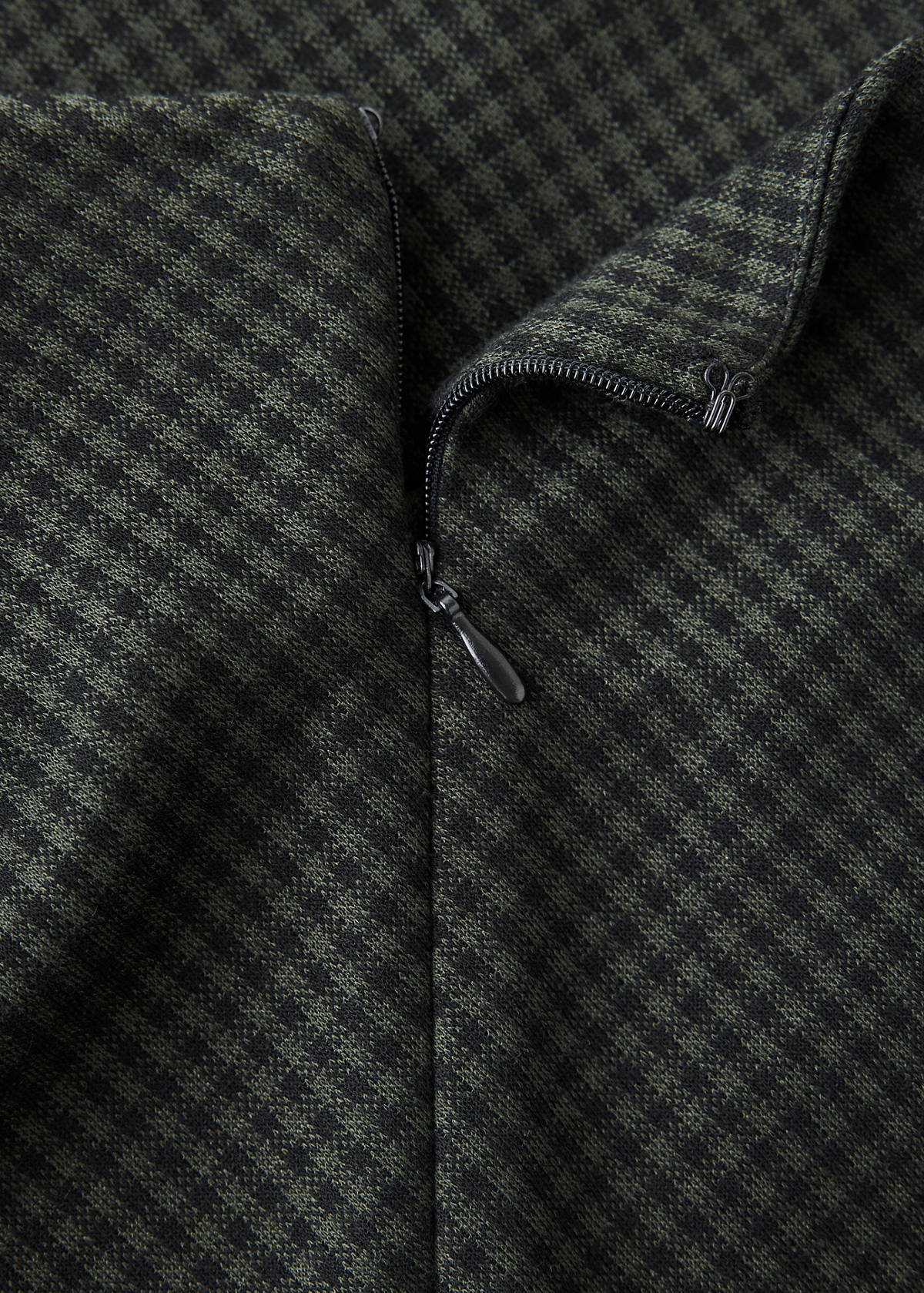 Top with gathered side detail — Green