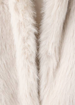 Straight faux fur waistcoat — White 5