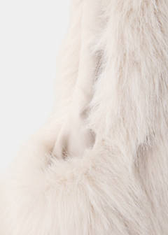 Straight faux fur waistcoat — White 7