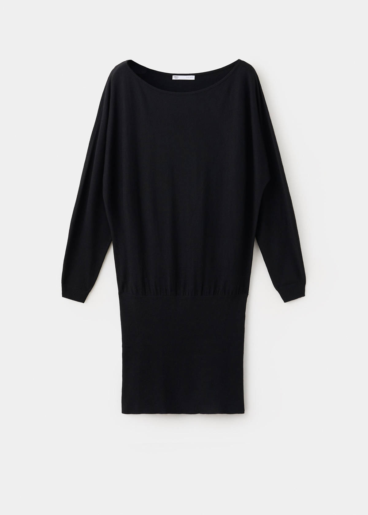 Short knitted dress — Black