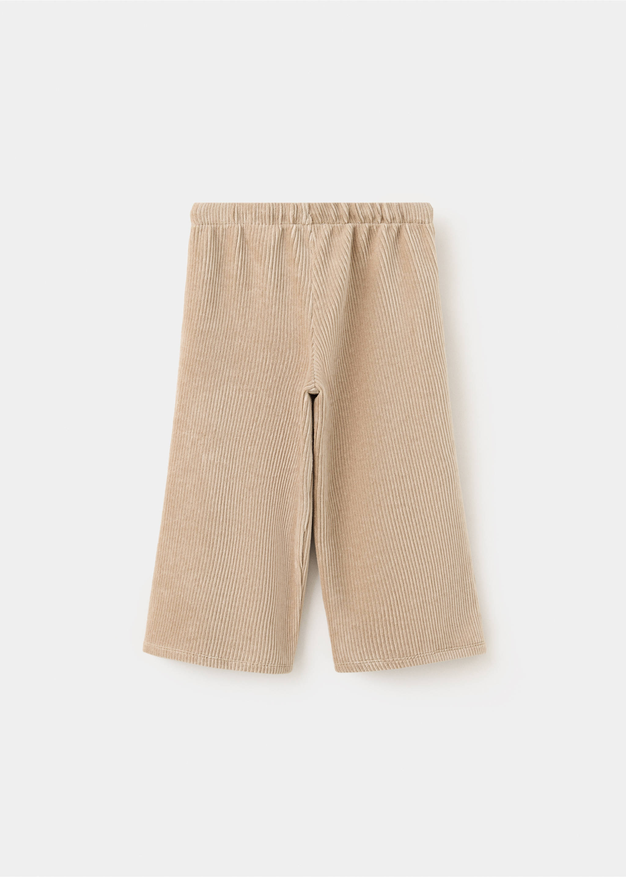 Corduroy trousers with drawstring - Reverse of the article, Brown. Ref: 37096735-00.