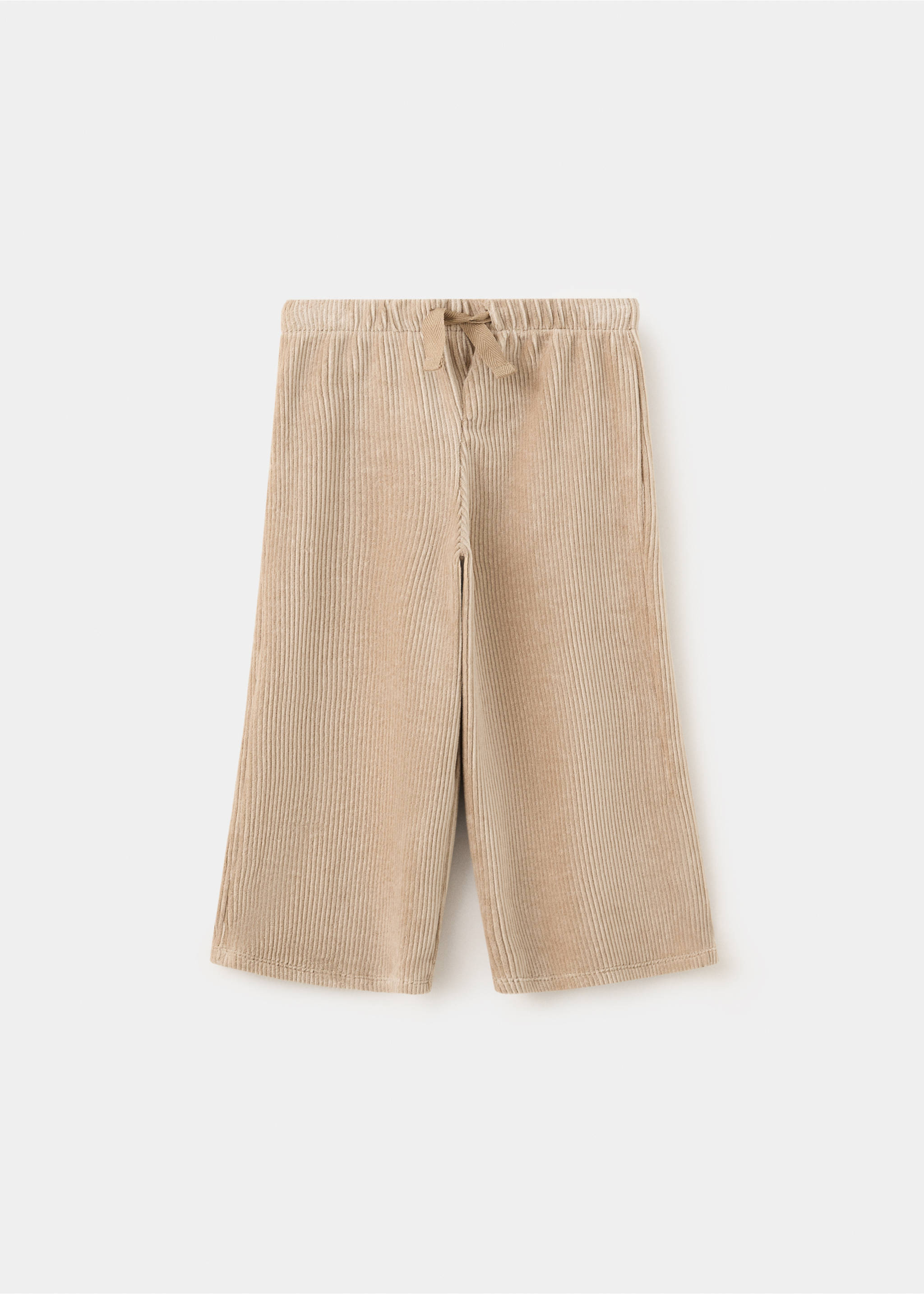 Corduroy trousers with drawstring - Article without model, Brown. Ref: 37096735-00.