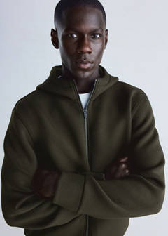 Thermolite® neoprene-effect sweatshirt — Khaki 4