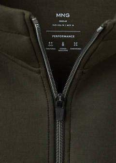 Thermolite® neoprene-effect sweatshirt — Khaki 8