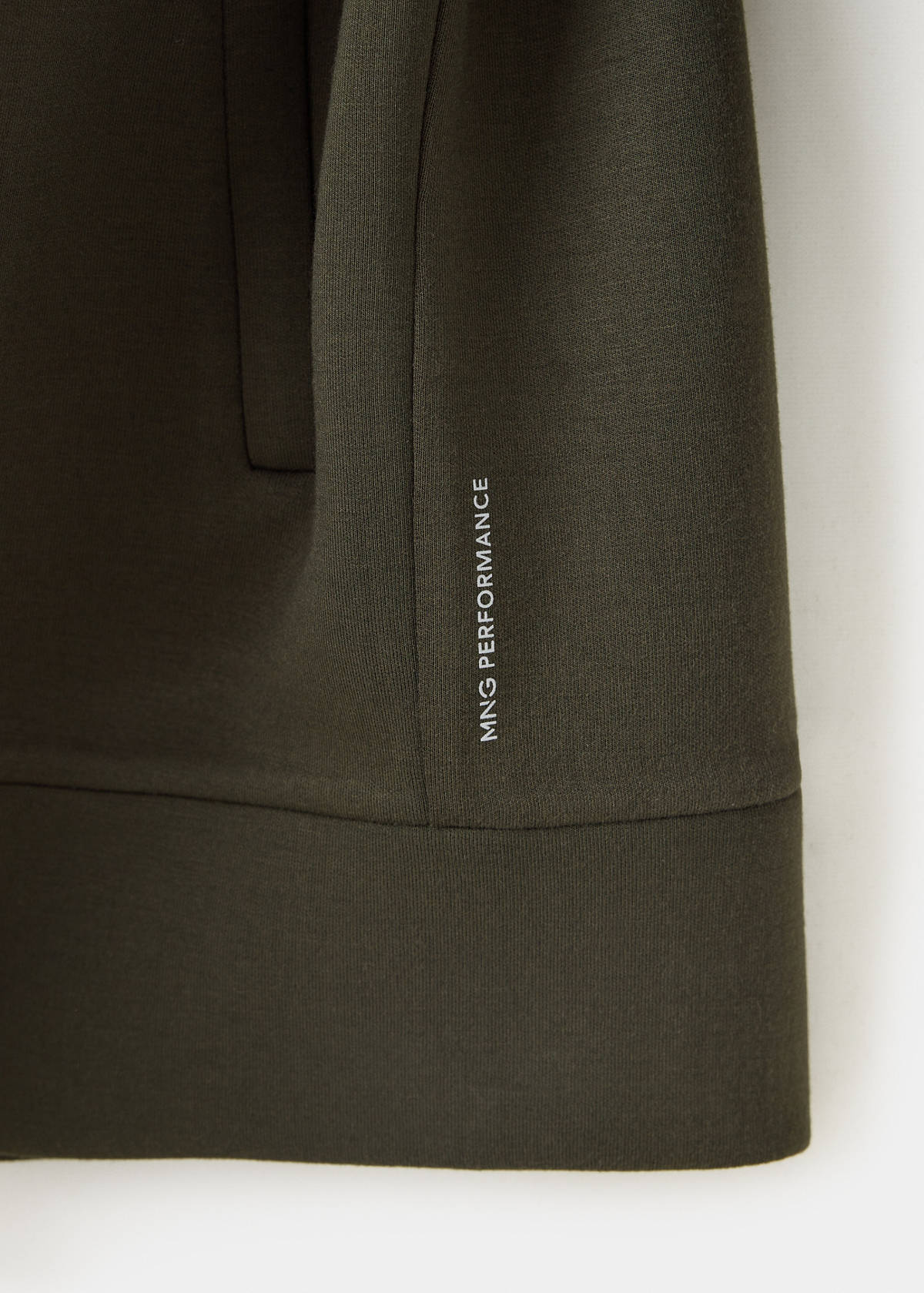Thermolite® neoprene-effect sweatshirt — Khaki