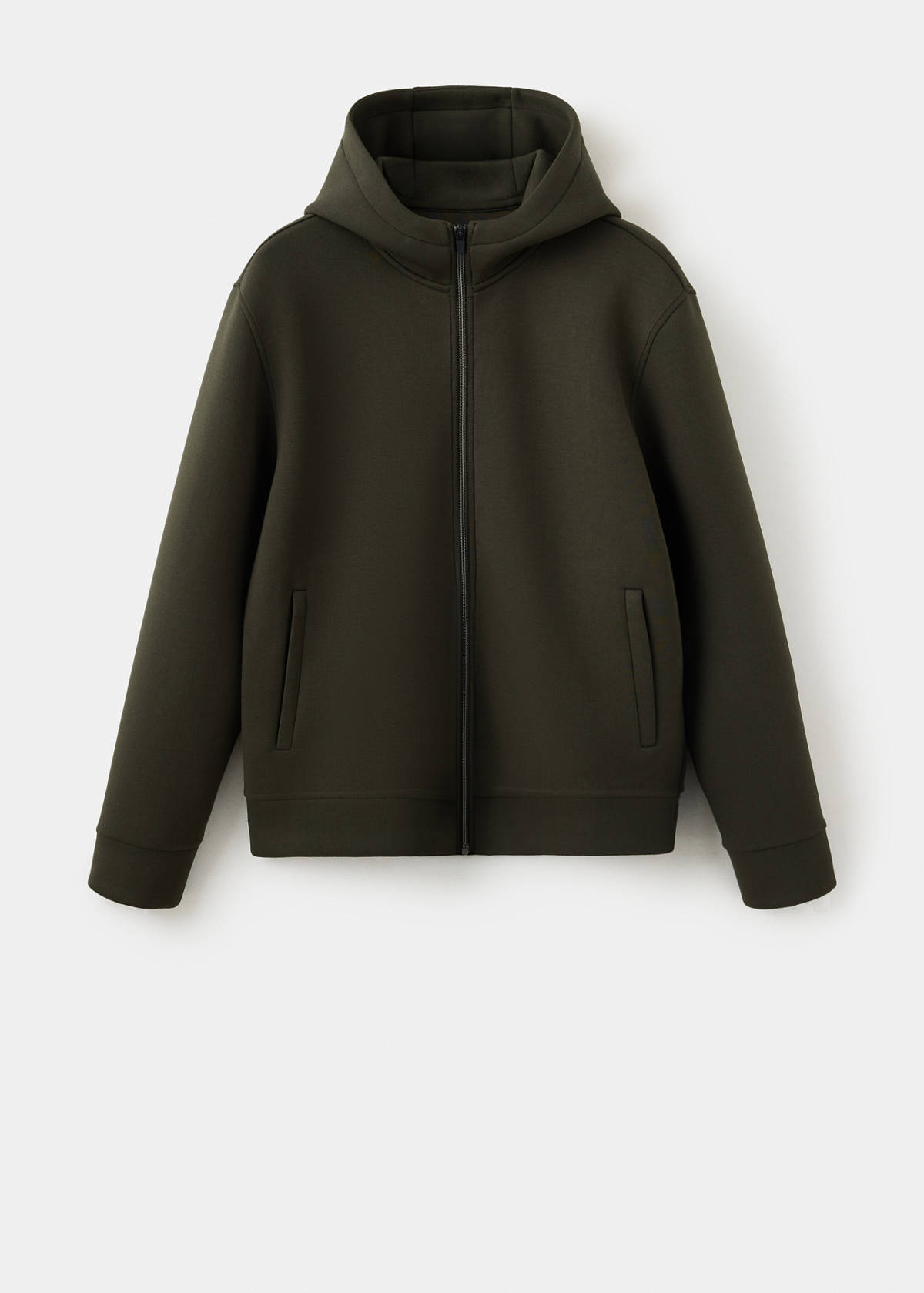 Thermolite® neoprene-effect sweatshirt — Khaki