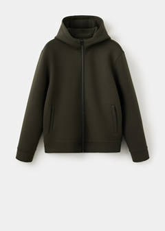 Thermolite® neoprene-effect sweatshirt — Khaki 7