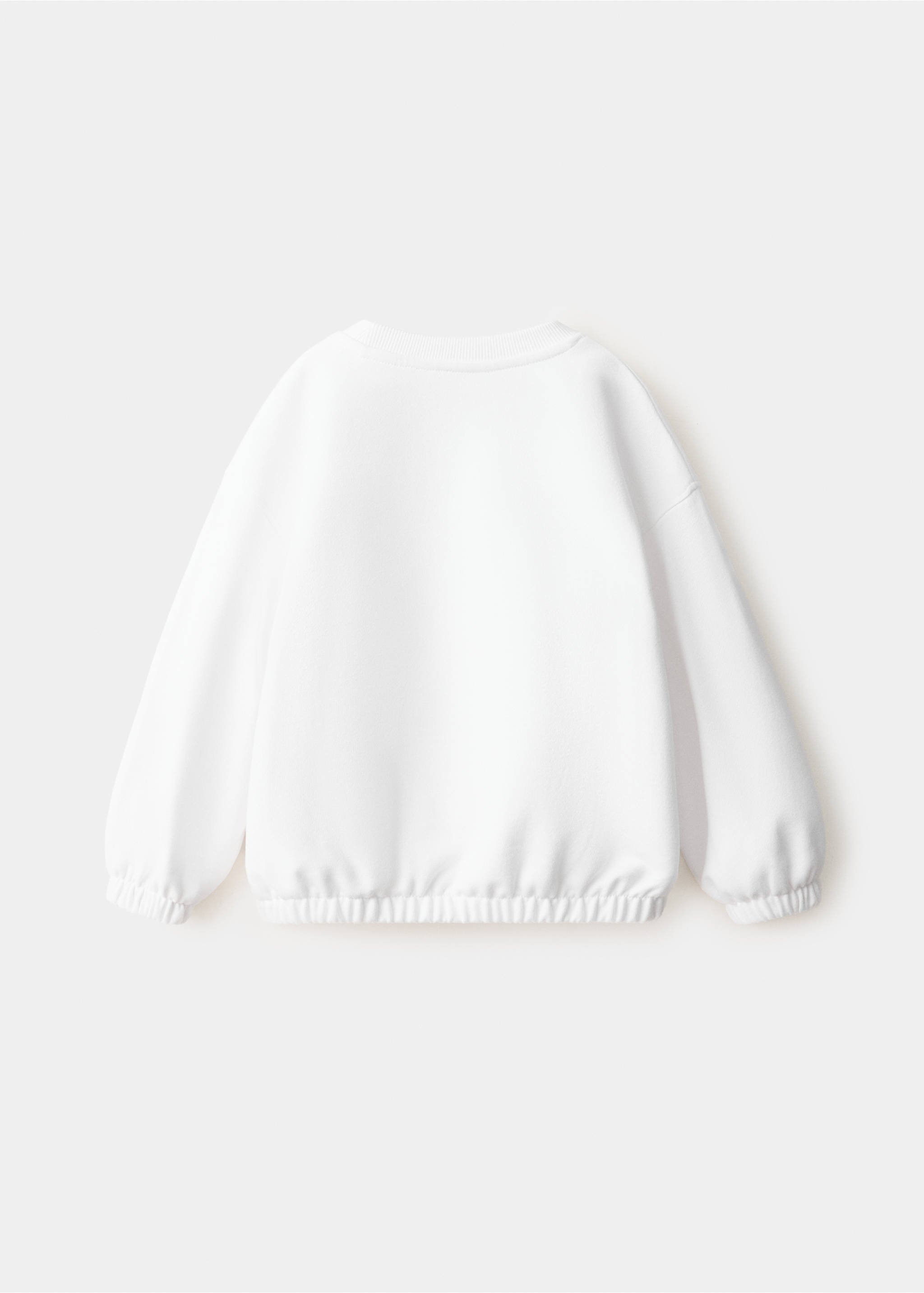 Printed sweatshirt with shirred hem - Reverse of the article, Off White. Ref: 37096739-00.