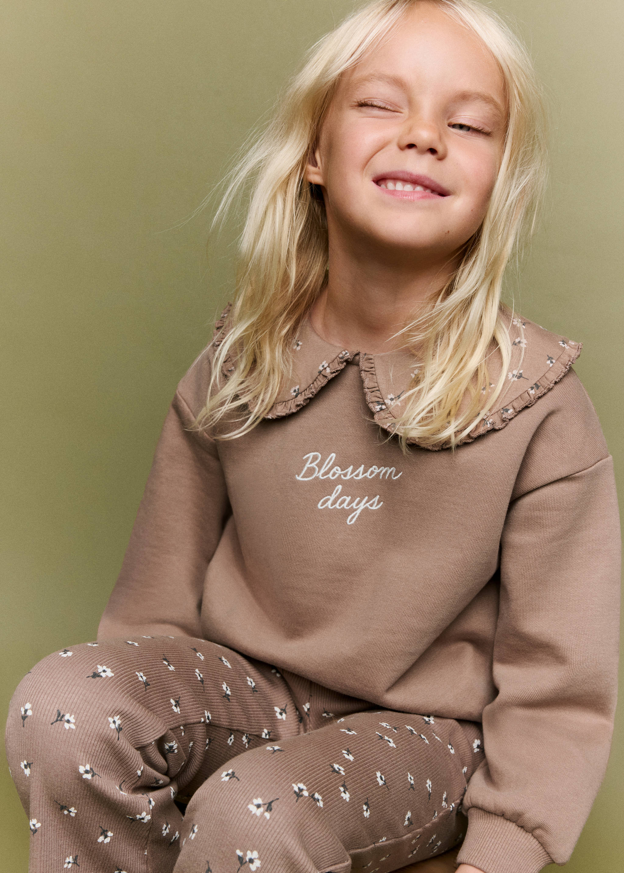 Printed ribbed leggings - Details of the article 1