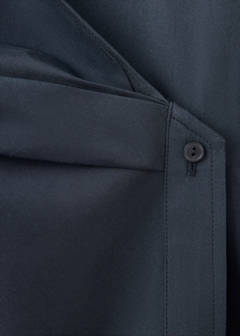 Wrap-over cotton blouse — Navy 5
