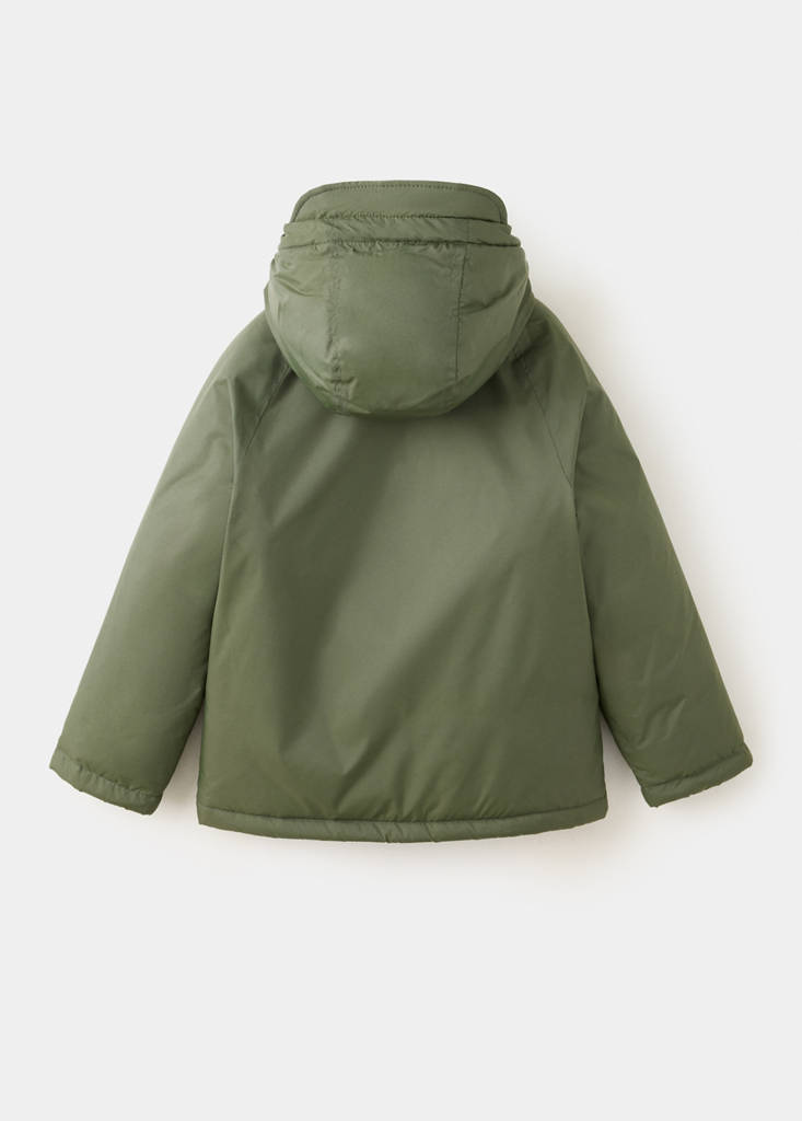 Padded jacket with hood — Khaki
