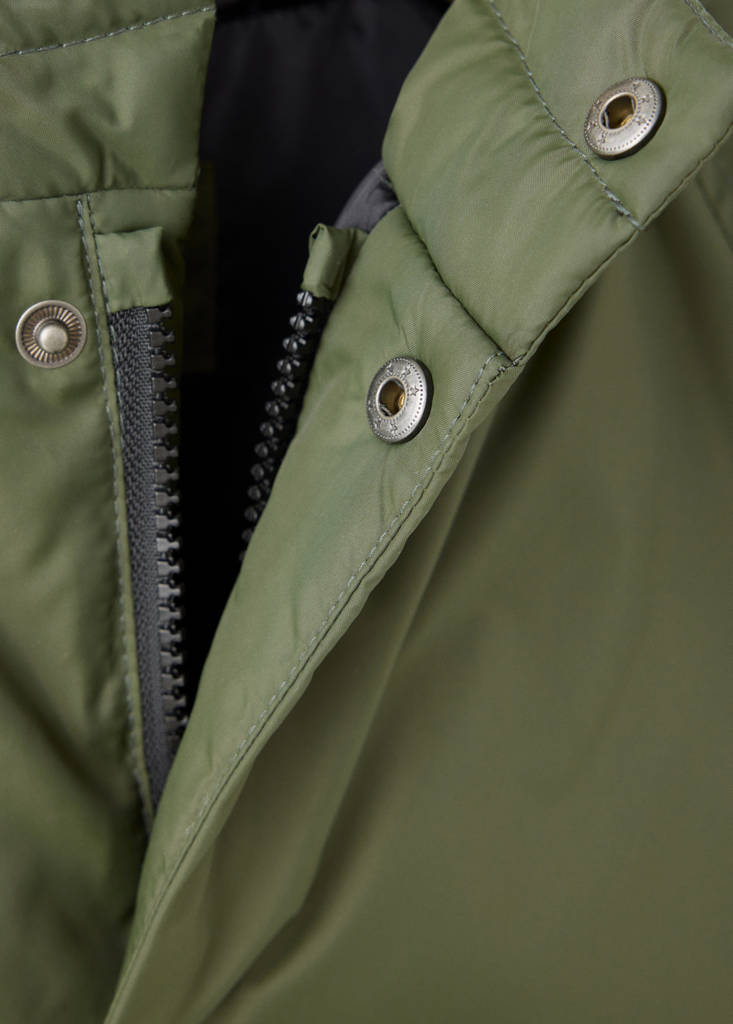 Padded jacket with hood — Khaki