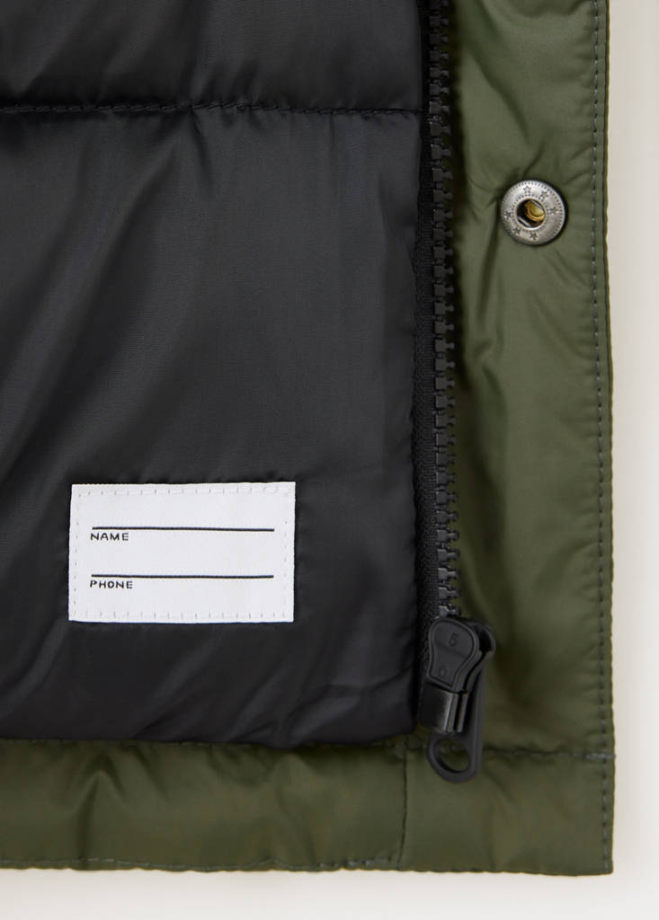 Padded jacket with hood — Khaki
