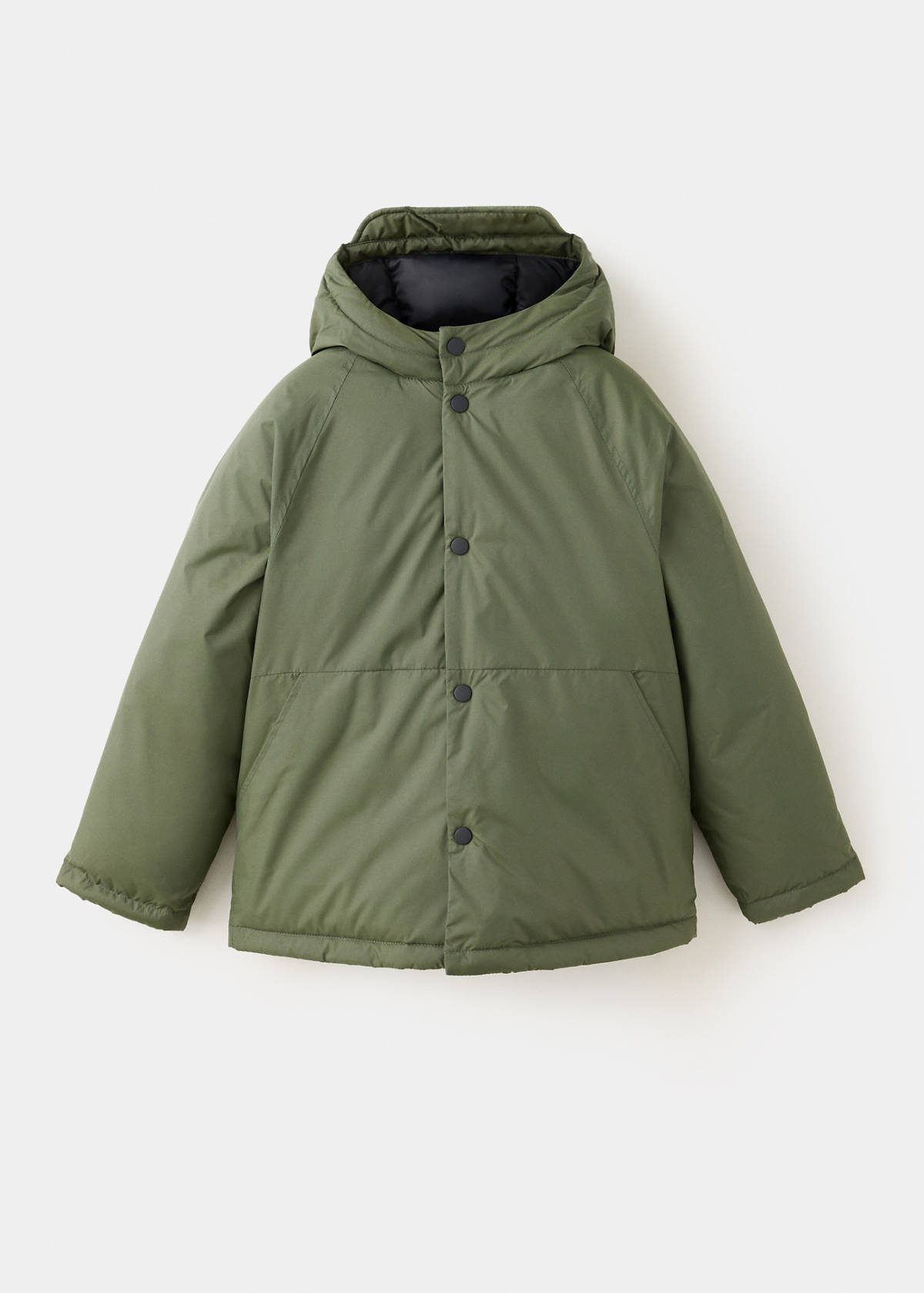 Padded jacket with hood — Khaki
