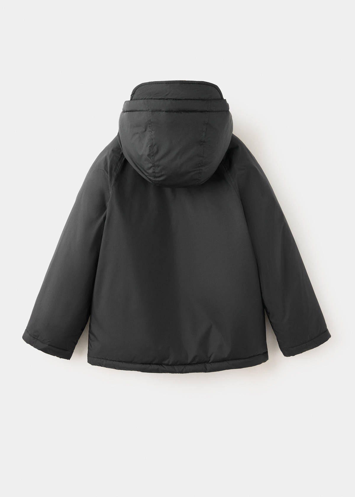 Padded jacket with hood — Black