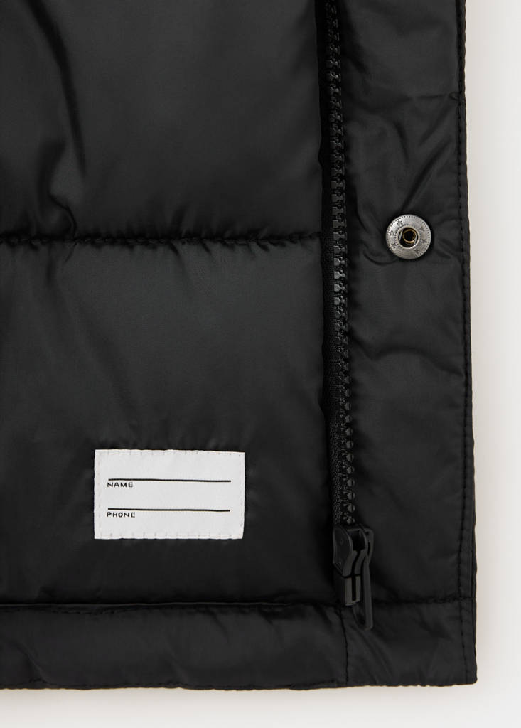 Padded jacket with hood — Black