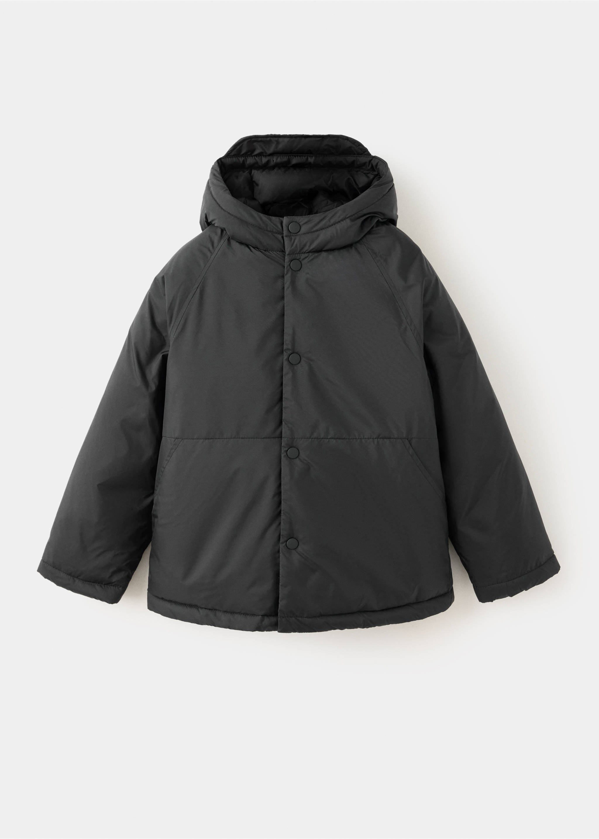 Hooded padded jacket - Изделие без модели, Черный. Ref: 37097112-00.