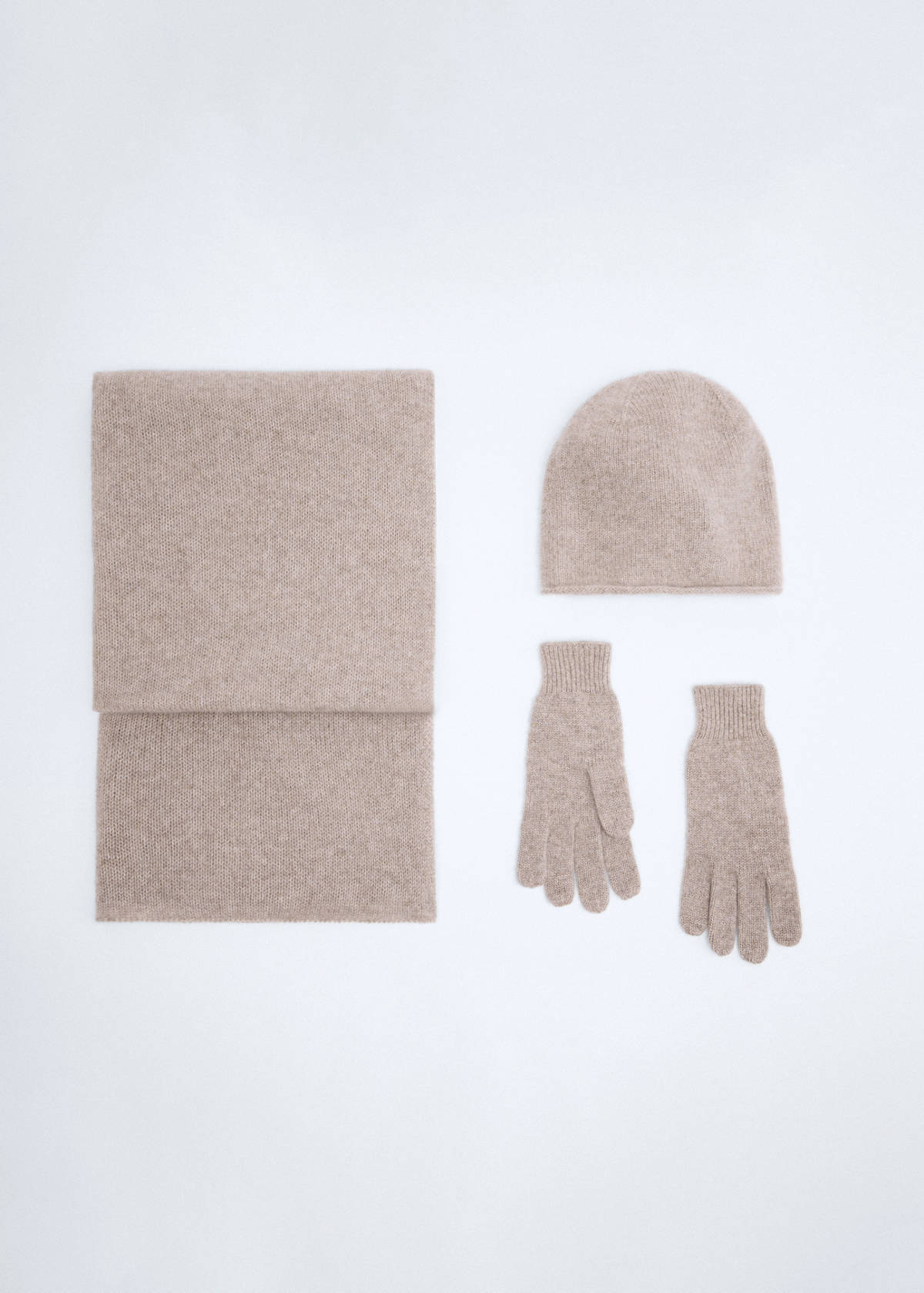 100% cashmere beanie — Beige